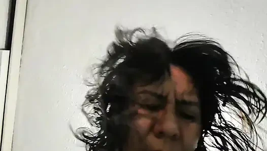 I discovered the cleaning girl trying on my wife's lingerie and she agreed to let me take it if I didn't say anything