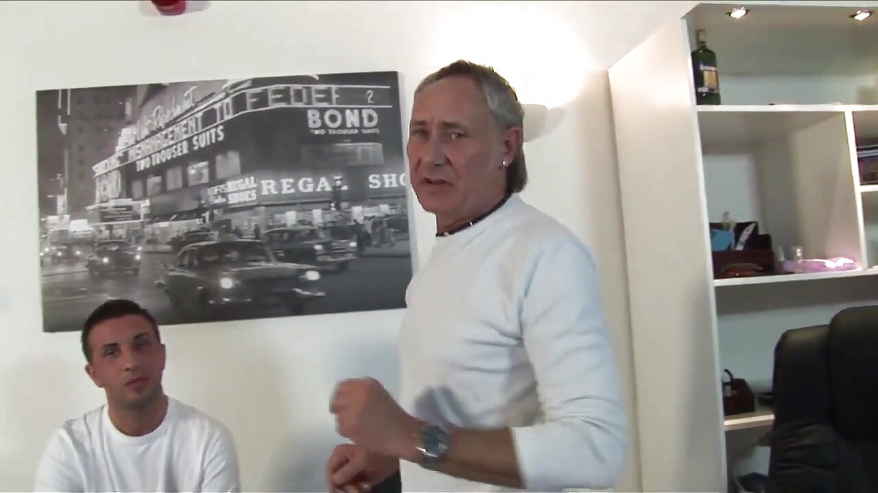 Ebony cougar fucked by old man