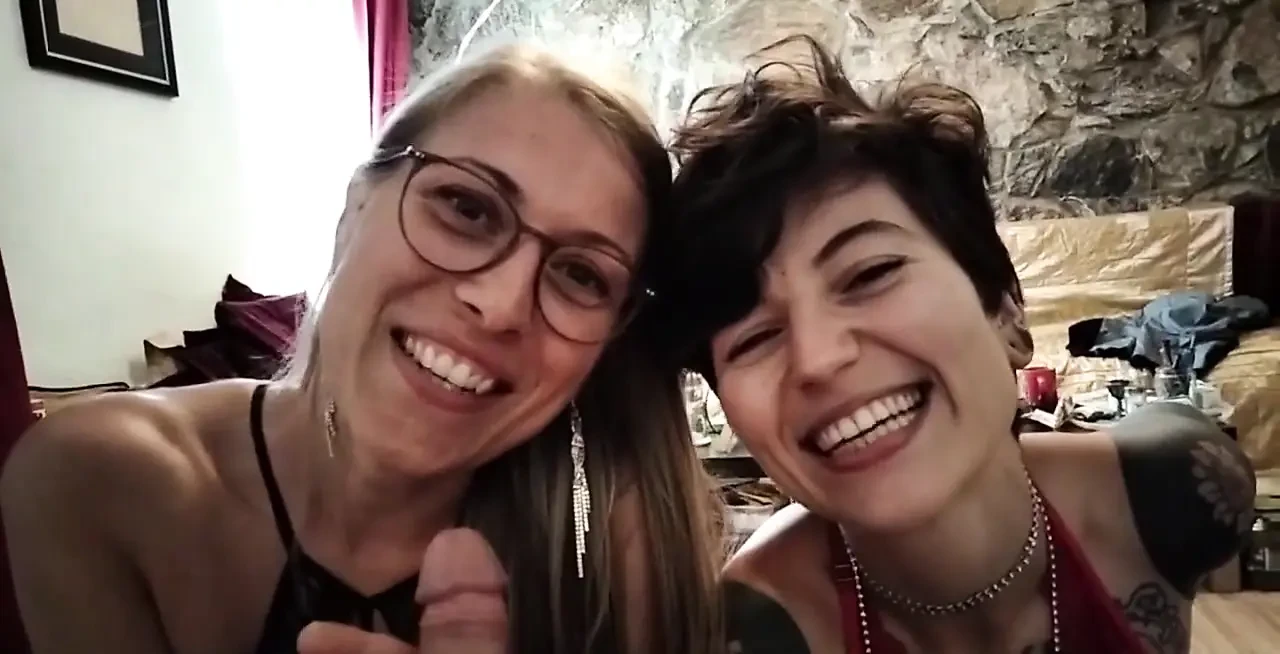 POV - Double Blowjob Full of Joy!