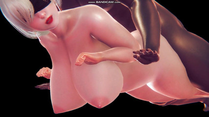 2b 3d cg animace, sex, velká prsa