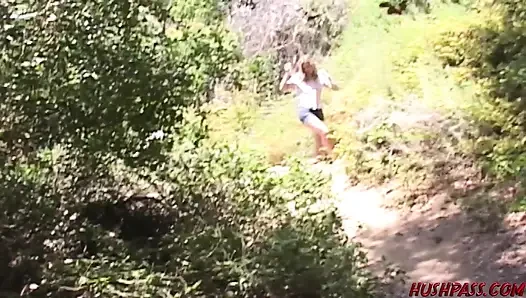 Bubble Butt Renee Gets Her Ass Served At The Nature Preserve