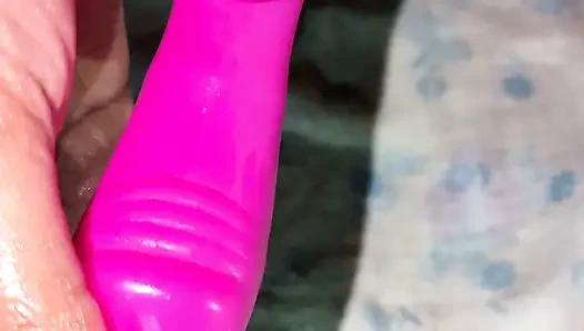 New Dildo, full power vibration in my pussy made me horny for Penis