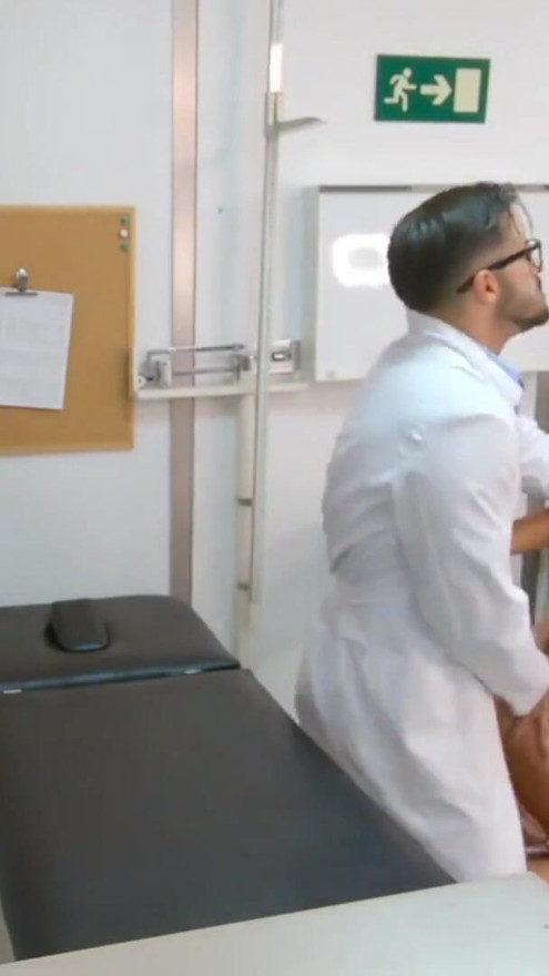Perverted old gynecologist fucks 18 years old petite teen virgin | Clip 1