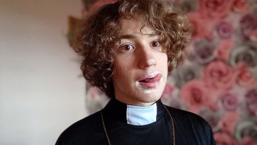 Sinful priest jerks off his big dick and tells you what he'd like to do to you (POV)