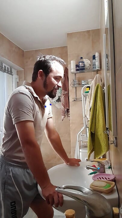Romanian gay man Daeros is approached by his neighbour and he take it.