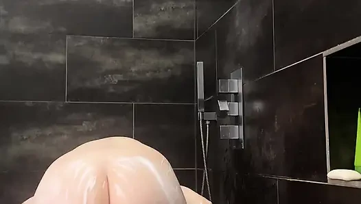 Hot Blonde with Natural Tits Is Taking a Shower