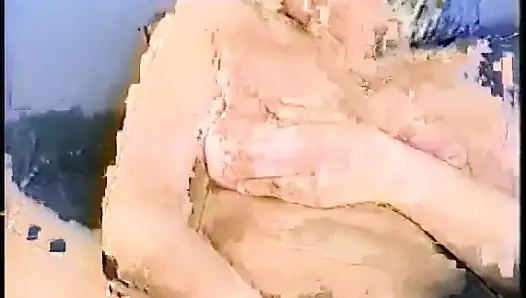 Mature blonde dildo fucks her hairy pussy then sucks white cock