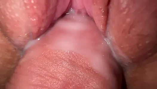 Extreme close up creamy pussy fuck