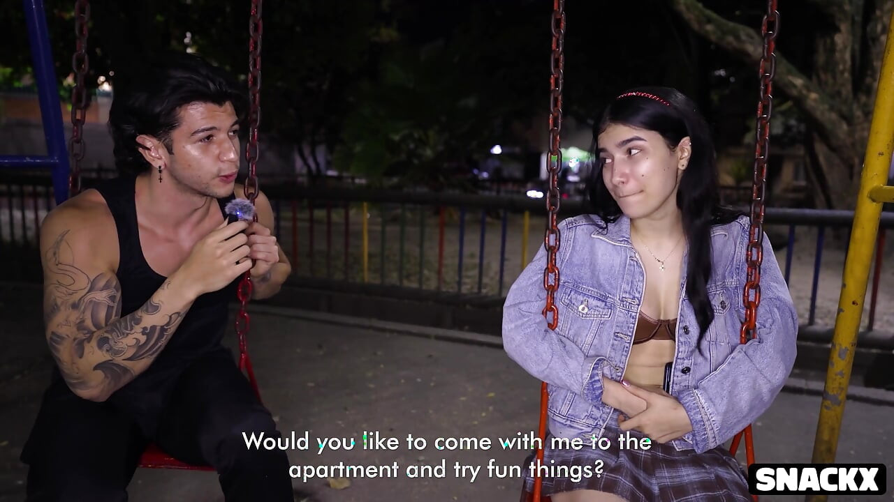 She Was Shy but Curious - Playground Interview Turns Into All-night Anal