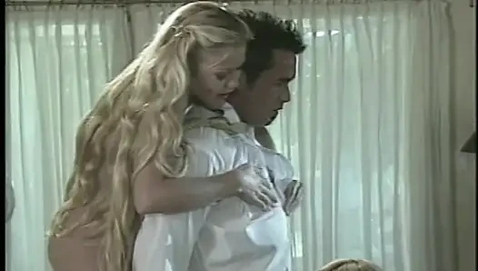 Couple of Brilliant Blondes Are Sucking on Dick by Turn and Swallows Cum Together