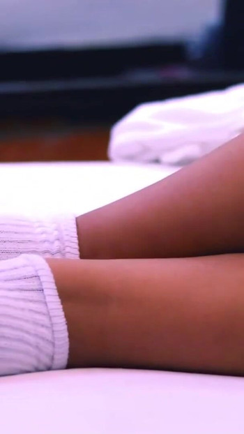 Key moment from "The sexy neighbor visits the neighbor and seduces his wife in her room, feeling his warm cum inside her as"