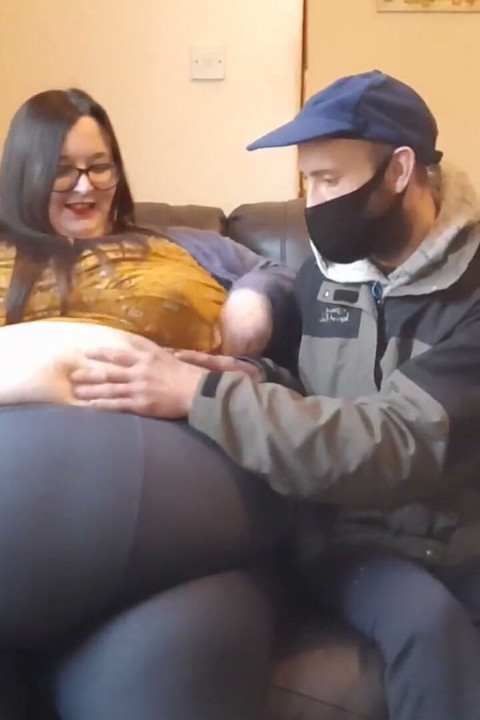 SSBBW belly play & rubs from postalman