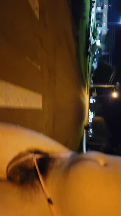 Micropenis cuck goes walking on a public road NAKED