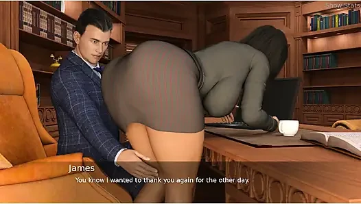 Project hotwife - permainan gameplay - roleplay - istri kantor lagi pamer asetnya