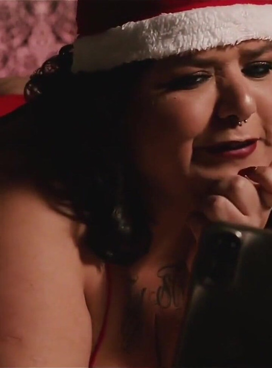 Naughty BBW Santa Claus Enjoying Hot Sex with Her Toy on Video Call - Mary Jhuana