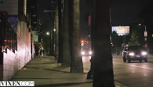 VIXEN - Janice Griffith and ivy wolfe sneak into backyard for nighttime pool fun