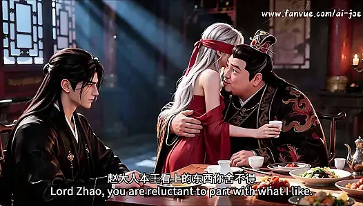 Cuckold Husband Watches Fat Bull Fuck His Blindfolded Red Concubine AI-generated