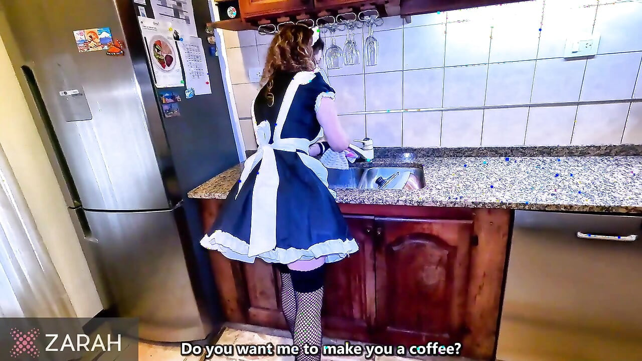 The maid asks for a raise and the master asks her for anal with a creampie.
