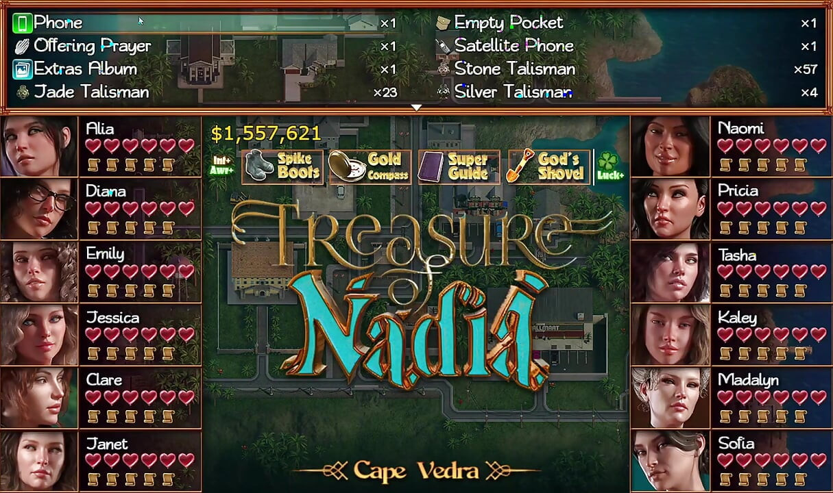 Treasure of Nadia Booty Calls Sex Game Play [part 01] Nude Game [18+] Porn Game