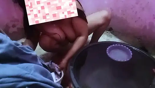 My stepmom always films herself in the shower to show off her big firm