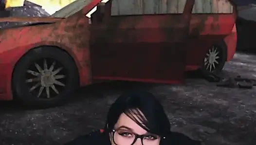 VRCosplayX Es ist zeit, mit Alex Coal als Bayonetta frech zu sein teil 1