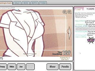 O trabalho arriscado de Nicole - hentai game pornplay ep.6 ela mostra o rosto na cam enquanto chupa um grande consolo