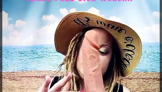 Поклонение хую в лагере сисси, версия сисси-хуя без рук