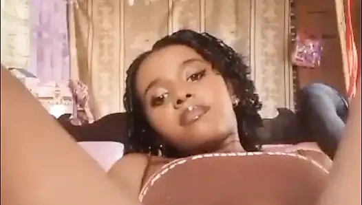 Adorable black woman with a beautiful