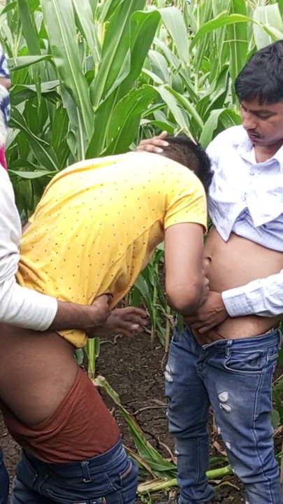Indian Pooja Shemale Boyfrends Took A New Friends To Pooja  Corn Field Today And Three Frends Had A Lot Of Fun In Sex | Clip 2