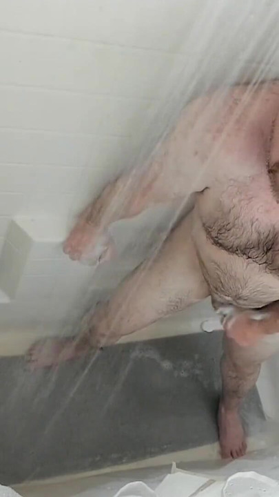 Solo Shower Shower And Masturbation For RedQueen's Hairy Bear Hubby | Clip 3