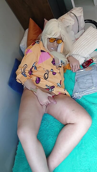 A Cute New Dress, Then Taking off My Bikini and Getting My Ass All Oiled up... and Finishing with Another Orgasm.