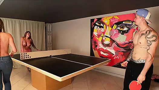 Afternoon of Pin Pong with Sara Blonde Ends with Threesome, While My Boyfriend Is Not There