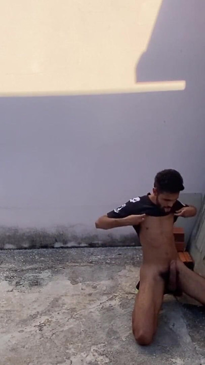 Iconic moment from "Jacking off on the street from home"