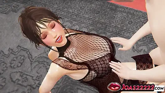 April fishnet suit seksi hentai 3d - pijat toket besar mengerang, pantat besar ditampar sampai merah & fingering memek