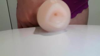 Wearing Panties and cumming inside my Sex Toy