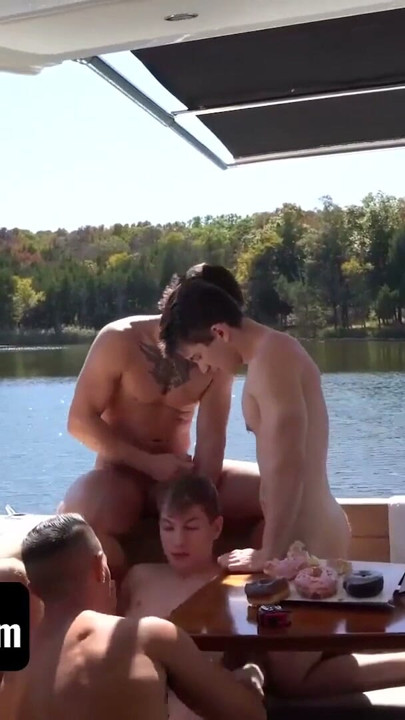 Step Dads Jax Thirio & Dalton Riley Take Turns Pounding Their Twink Step Sons On A Boat - FamilyDick | Clip 2