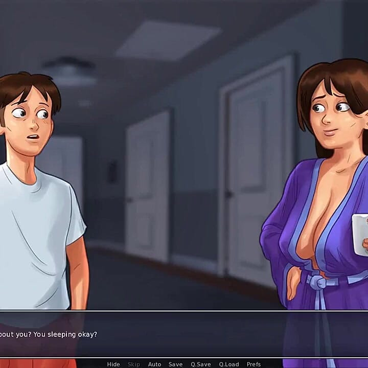 Summertime saga: stepmom and stepson doing naughty things in her bed ep 178