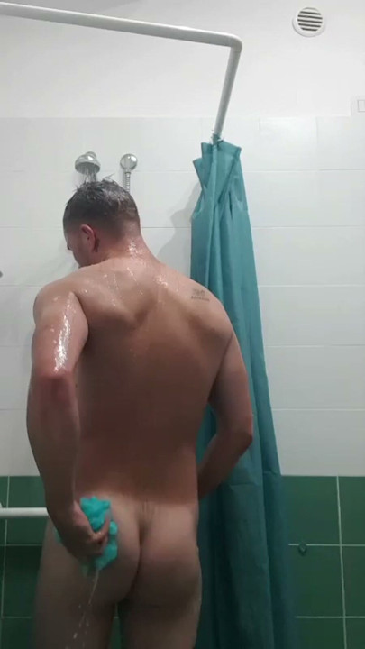 In the shower again