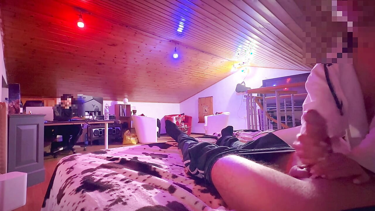 Friend Edges My Cock for 13 Min, Stops Me Cumming Multiple Times While Roommate Watches – Explosive Finish POV