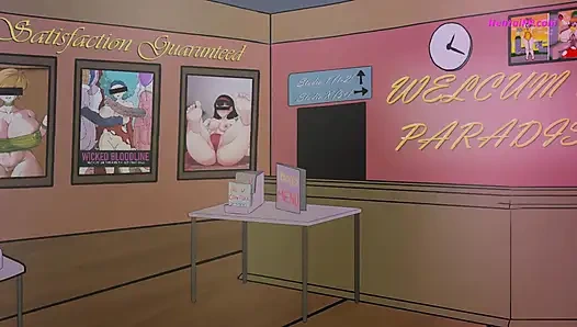 Chi-Chi mengambil tiga kontol - di mulutnya, di vaginanya, di pantatnya. Sekaligus (Kartun)