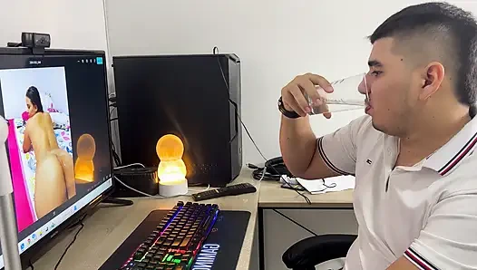 Home alone with my stepbrother, I need some cum