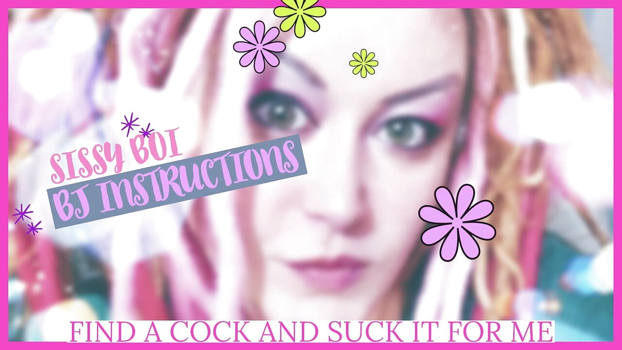 Sissy BJ anweisungen finden einen schwanz lutscht, blowjob, JOI gesichtsbesamung