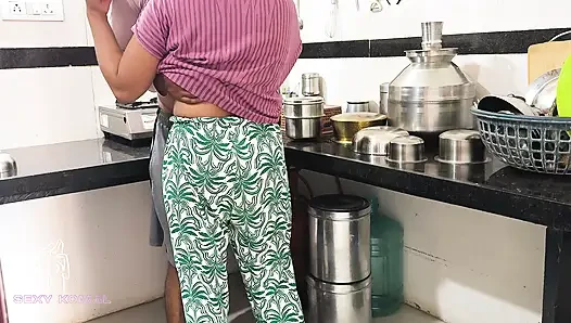 Komal wasn't cooking kitchen food, she was fucked from behind.