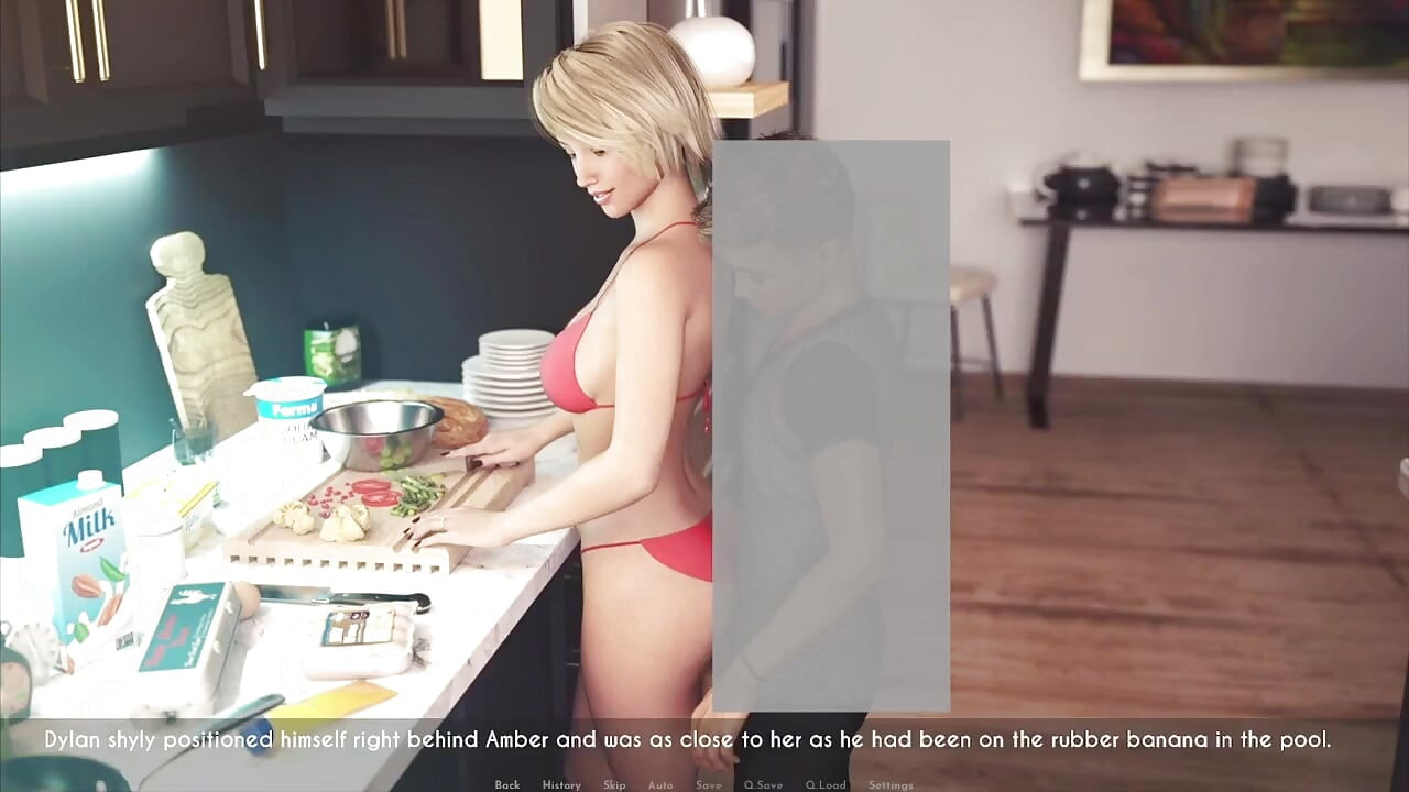 Awam MILF Cuckold Amber - Lad mig lære dig at kneppe - Amber træner Dylan i køkkenet (stønnende lyd)