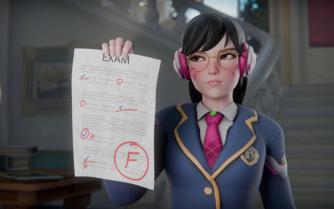 D.va desastre del examen se convierte en estiramiento apretado de bbc - Overwatch 3d porno