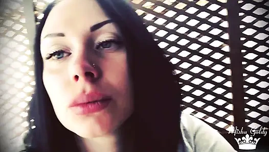 Blowing shisha smoke from itching nose and scratching it all the time!