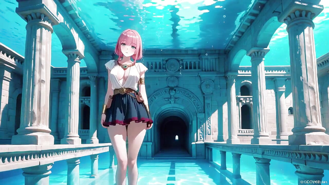 Pink Hair Maid Fantasy From Ethereal Underwater Temple to Private Bedroom, Graceful Stance to Lazy Kneel