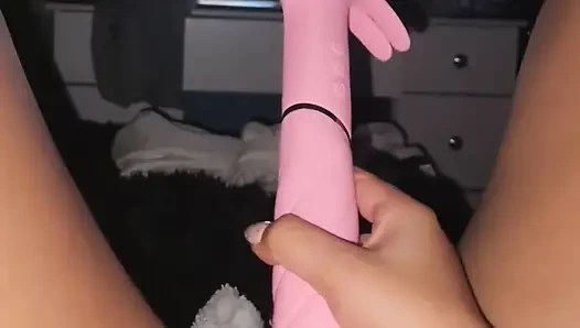 Girl, playing with her pussy, with a hammer big vibes.