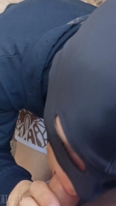 Behind the garage in public sucking a big dick to cum in your mouth! | Clip 1