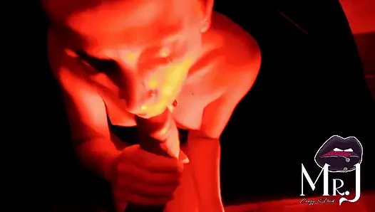 Nyx and MrJ... under a red light